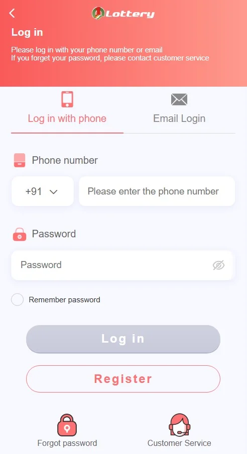 1 lottery login page
